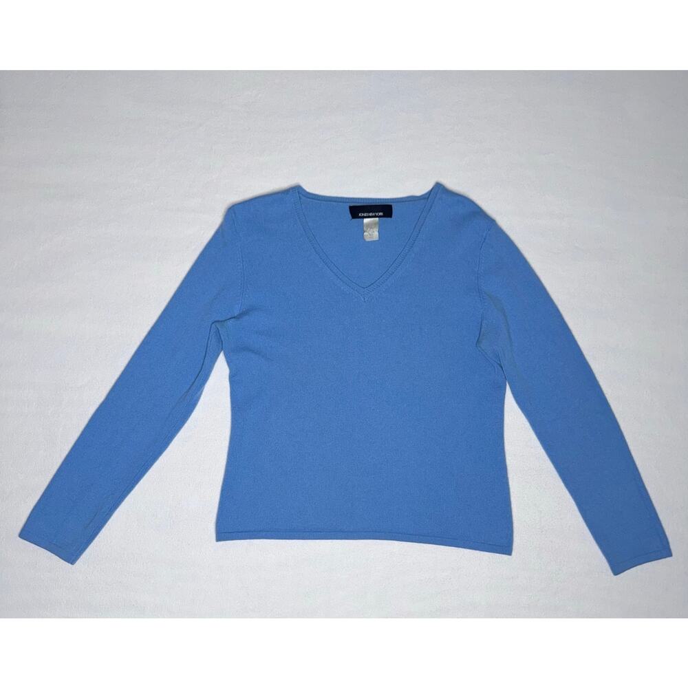 Blue Vneck Jones NY Sweater Shirt